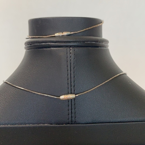 Sterling Silver Necklace & Bracelet Set With Semi-Precious Gems - Picture 3 of 8